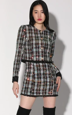 Walter Baker Alessia Jacket, Broadway Tweed Black^Women Jackets