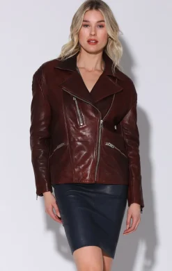 Walter Baker Alexa Jacket, Redwood -  Leather^Women Leather | Jackets