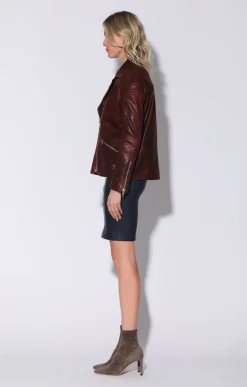 Walter Baker Alexa Jacket, Redwood -  Leather^Women Leather | Jackets