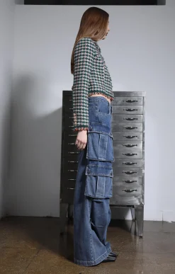 Walter Baker Alfie Jacket, Teal Tweed^Women Jackets