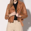 Walter Baker Allison Jacket, Camel - Leather^Women Leather | Jackets