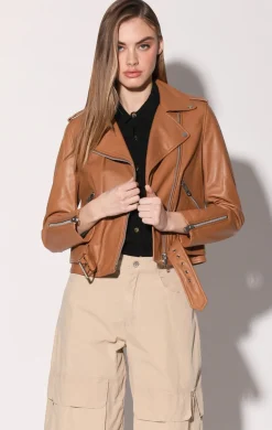 Walter Baker Allison Jacket, Camel - Leather^Women Leather | Jackets