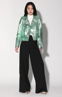 Walter Baker Allison Jacket, Mint Metallic - Leather^Women Leather | Jackets