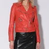 Walter Baker Allison Jacket, Salmon - Leather^Women Leather | Jackets