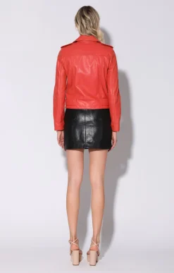 Walter Baker Allison Jacket, Salmon - Leather^Women Leather | Jackets