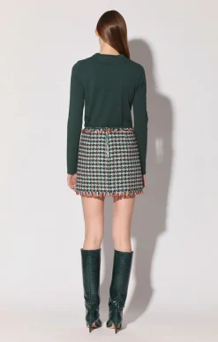 Walter Baker Ansley Skirt, Teal Tweed^Women Bottoms
