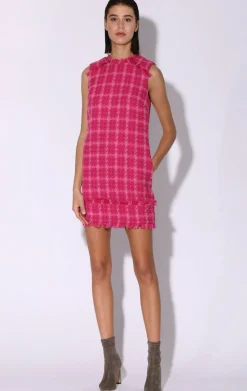 Walter Baker Bethani Dress, Magenta Electric Tweed^Women Dresses