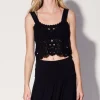 Walter Baker Beverly Tank Top, Dot Crochet Black^Women Tops