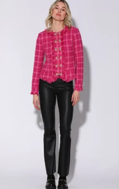 Walter Baker Brittany Jacket, Magenta Electric Tweed^Women Jackets