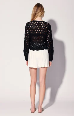 Walter Baker Brooke Cardigan, Dot Crochet Black^Women Jackets