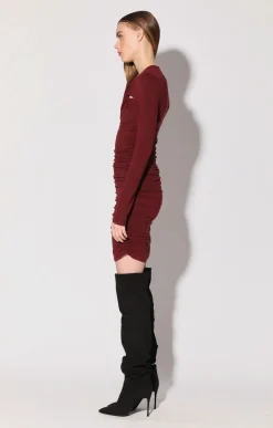 Walter Baker Calista Dress, Burgundy^Women Dresses