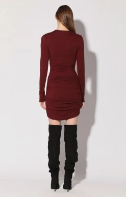 Walter Baker Calista Dress, Burgundy^Women Dresses