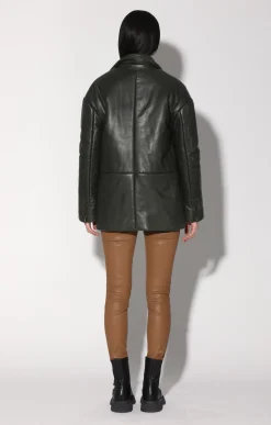 Walter Baker Camille Blazer, Basil - Leather^Women Leather | Jackets