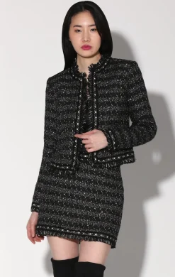 Walter Baker Carla Jacket, Tribeca Tweed Black Black^Women Jackets