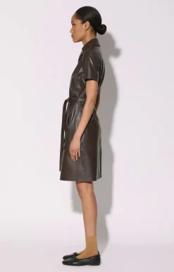 Walter Baker Chloe Dress, Mocha - Leather^Women Leather | Dresses
