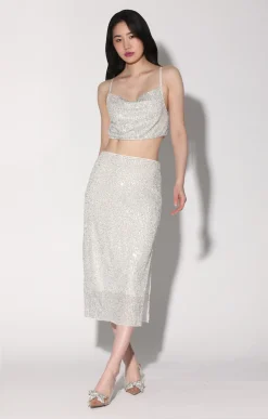 Walter Baker Crista Skirt, Ice Sequin^Women Bottoms