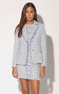Walter Baker Damon Blazer, Malibu Light Blue Tweed^Women Jackets