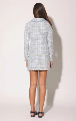 Walter Baker Damon Blazer, Malibu Light Blue Tweed^Women Jackets