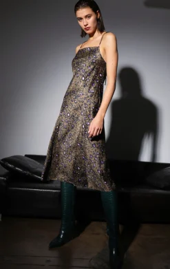 Walter Baker Darianne Dress, Olive Leopard^Women Dresses
