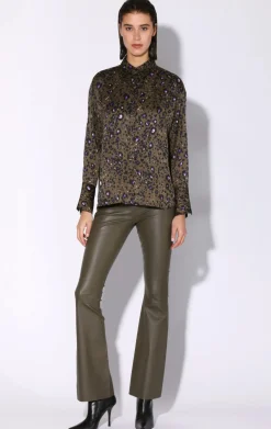 Walter Baker Delisse Top, Olive Leopard^Women Tops