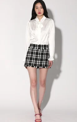 Walter Baker Della Skirt, Heritage Tweed Black^Women Bottoms