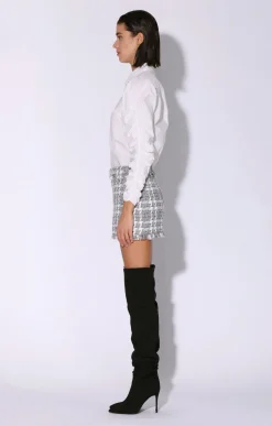 Walter Baker Della Skirt, Heritage Tweed Grey^Women Bottoms