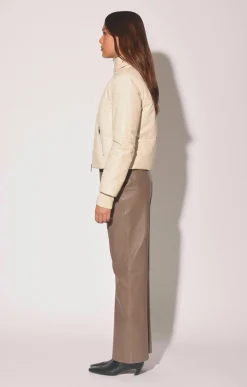 Walter Baker Edwina Jacket, Oyster - Leather^Women Leather | Jackets
