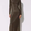 Walter Baker Ella Dress, Shimmer Knit Gold^Women Dresses