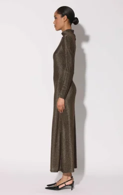 Walter Baker Ella Dress, Shimmer Knit Gold^Women Dresses