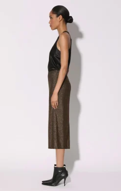 Walter Baker Erica Skirt, Shimmer Knit Gold^Women Bottoms