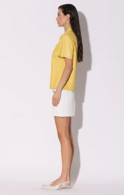 Walter Baker Eros Top, Pale Yellow - Leather^Women Leather | Tops