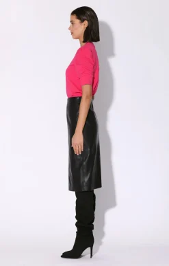 Walter Baker Galette Skirt, Black - Leather^Women Leather | Bottoms