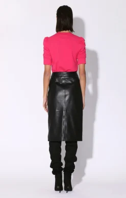 Walter Baker Galette Skirt, Black - Leather^Women Leather | Bottoms