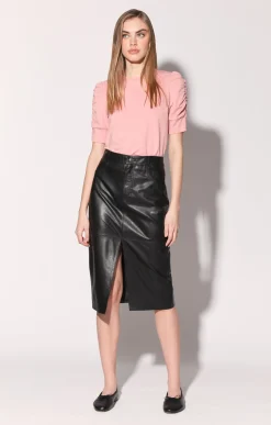 Walter Baker Glynice Skirt, Black - Leather^Women Leather | Bottoms