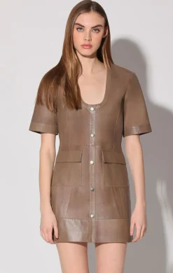 Walter Baker Harlynn Dress, Sand - Leather^Women Leather | Dresses