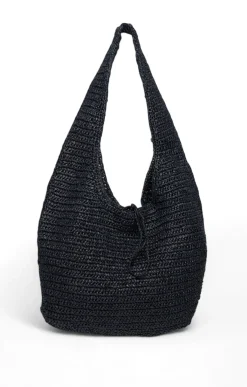 Walter Baker Issey Raffia Hobo, Black^Women Handbags