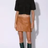 Walter Baker Izzie Skirt, Camel - Leather^Women Bottoms | Leather