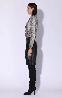 Walter Baker Jase Jacket, Grey Snake - Leather^Women Leather | Jackets