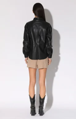 Walter Baker Jaycee Top, Black - Leather^Women Leather | Tops