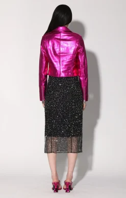 Walter Baker Jenny Jacket, Fuchsia Metallic - Leather^Women Leather | Jackets