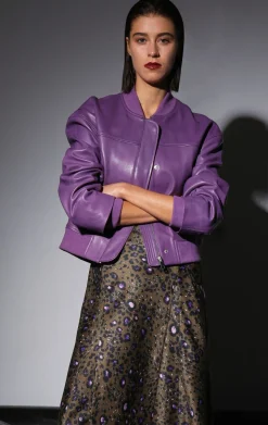 Walter Baker Jessah Jacket, Amethyst - Leather^Women Leather | Jackets