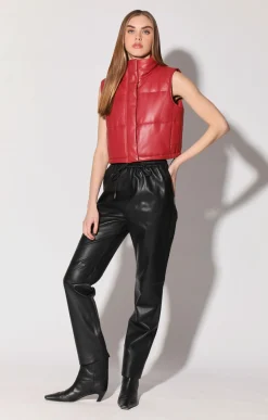 Walter Baker Jovie Vest, Red - Leather^Women Leather | Jackets