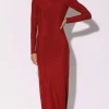Walter Baker Juliet Dress, Shimmer Knit Red^Women Dresses
