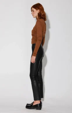 Walter Baker Karina Pant, Black - Stretch Leather^Women Leather | Bottoms