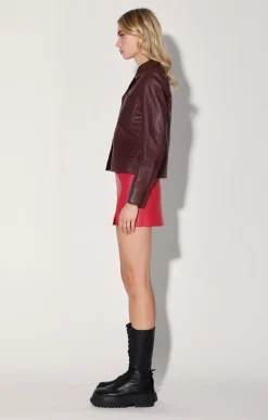 Walter Baker Karter Jacket, Plum - Leather^Women Leather | Jackets