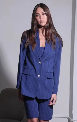 Walter Baker Kendrick Blazer, Royal Blue Pin Stripe^Women Jackets