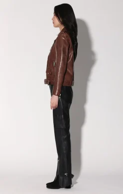 Walter Baker Kingsley Jacket, Walnut - Leather^Women Leather | Jackets