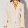 Walter Baker Kira Blazer, Oyster - Leather^Women Leather | Jackets