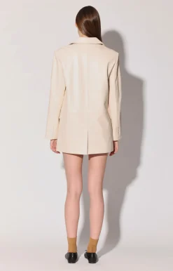 Walter Baker Kira Blazer, Oyster - Leather^Women Leather | Jackets