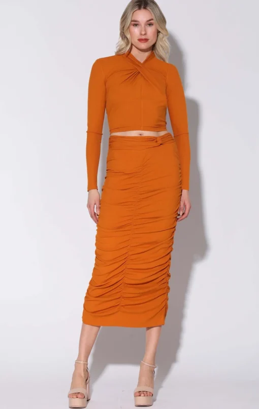 Walter Baker Kody Skirt, Rust^Women Bottoms